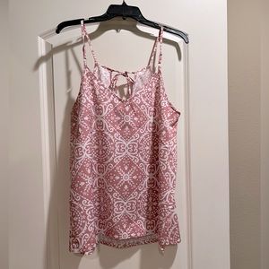 Goldstitch V Neck Pink Boho Floral Tank Top